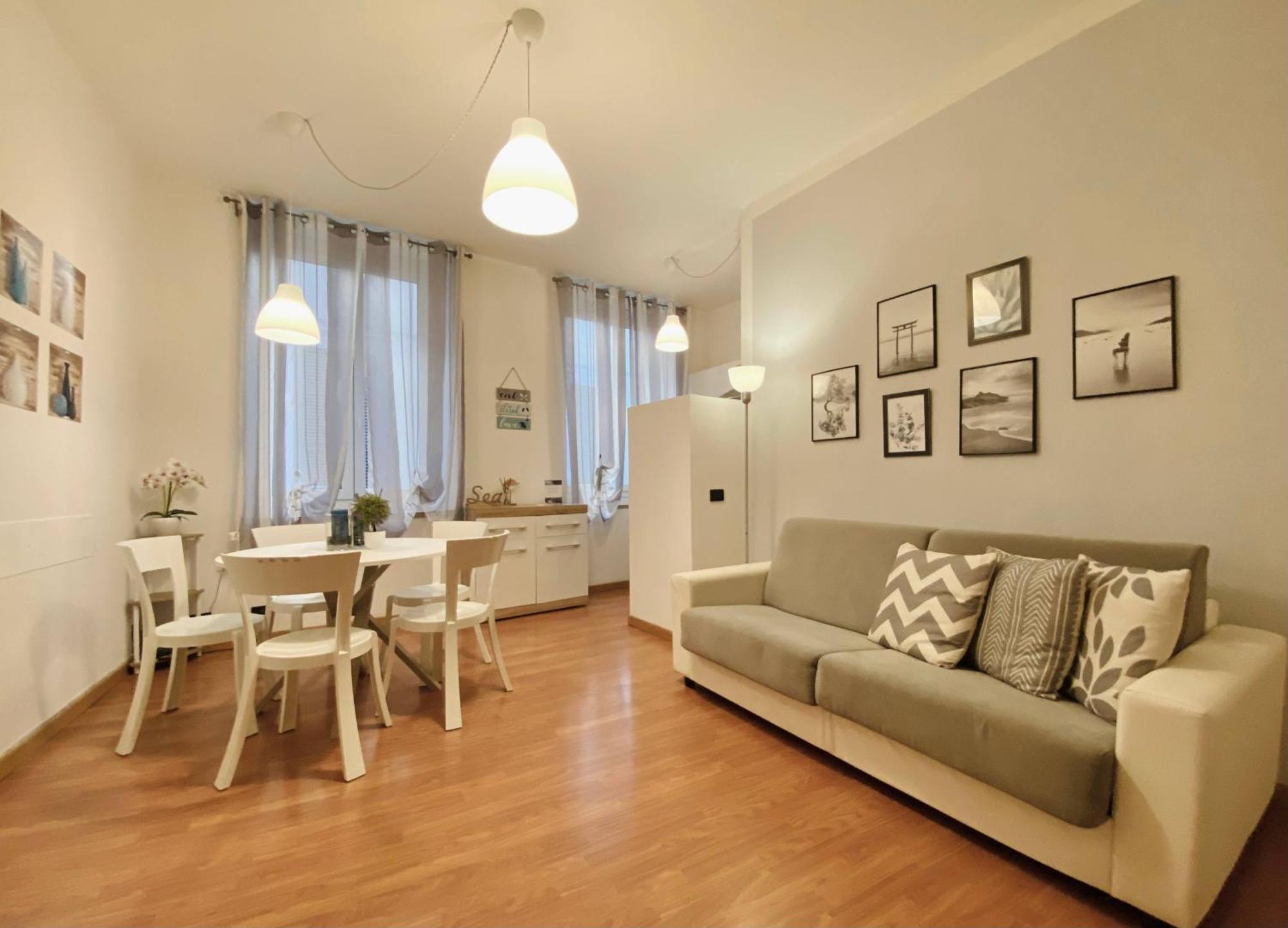 Mazzini 12, Elegant Central Apartment With Free Private Garage 800 M, Air Conditioning, Wi-Fi, Just 100 M From The Public Beach Rapallo Exterior foto